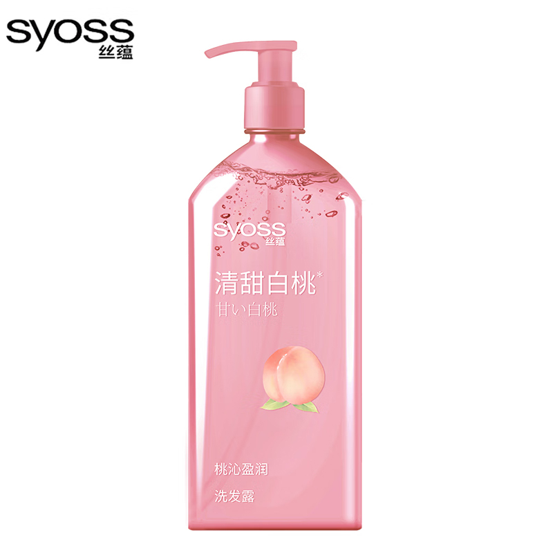 丝蕴（syoss）洗发水桃沁盈润改善受损洗发露680ml 白桃香氛清爽无硅油洗发膏