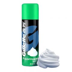 吉列 剃须泡沫酷爽薄荷型剃须泡210g手动刮胡刀啫喱膏