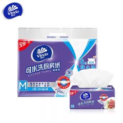 维达（Vinda）厨房抽纸 可水洗60抽*6包M码 3层加厚厨房纸 一张搞定 吸油纸