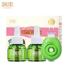 润本（RUNBEN） 婴儿驱蚊水60晚大容量45ml×2瓶+1器电热蚊香液驱蚊液无香型