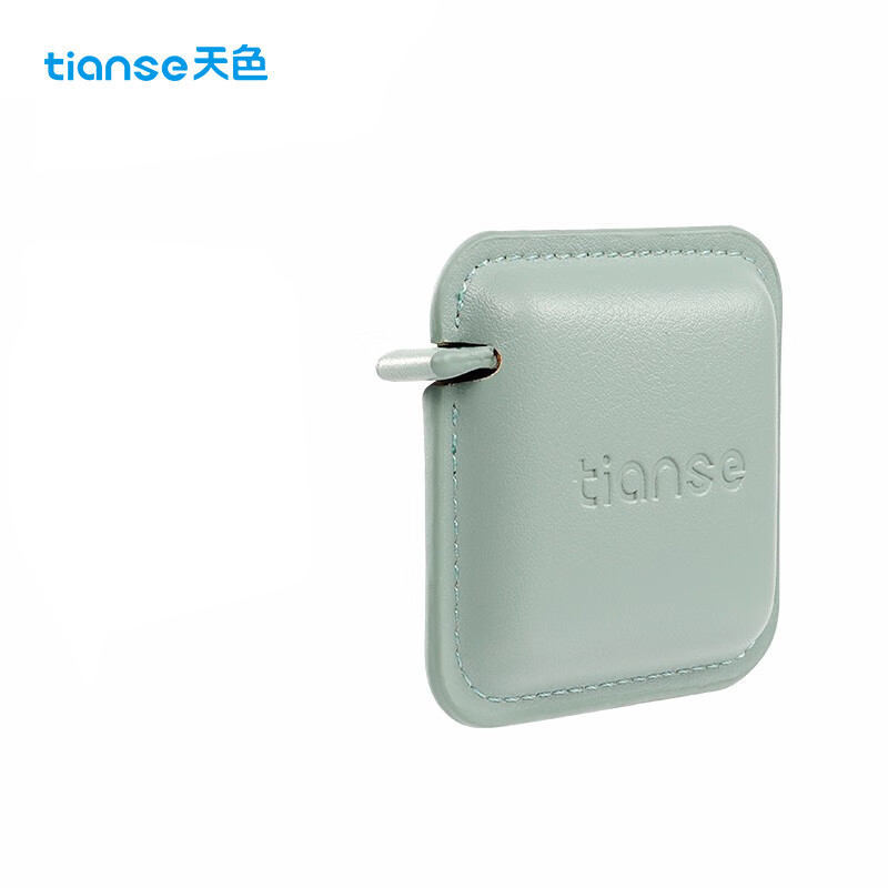 天色（TIANSE） 迷你卷尺2米厚款方形尺子自动卡位 TS-5707 淡抹绿