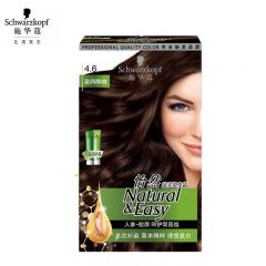 施华蔻（Schwarzkopf） 怡然滋养植物染发霜4.6盈润醇咖染发剂染发膏盖白发男女士易补染