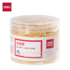 得力 牛皮筋 3213（100g/筒）
