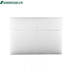 三木（SUNWOOD） A4按扣式文件袋/公文袋/防水资料袋 1个装 白色 MC330