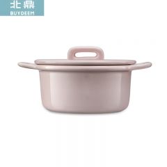 北鼎（Buydeem） CT1002粉色陶瓷碗陶瓷小盅双耳带盖早餐粥碗早餐甜品蒸蛋饭碗儿童小碗盅 珊瑚粉*1