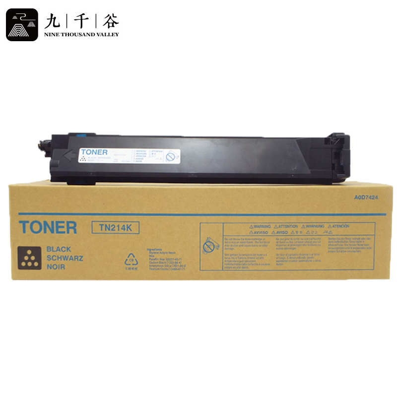 九千谷粉盒 TN214K粉盒 黑色 大容量 适用柯尼卡美能达Bizhub C210/C200
