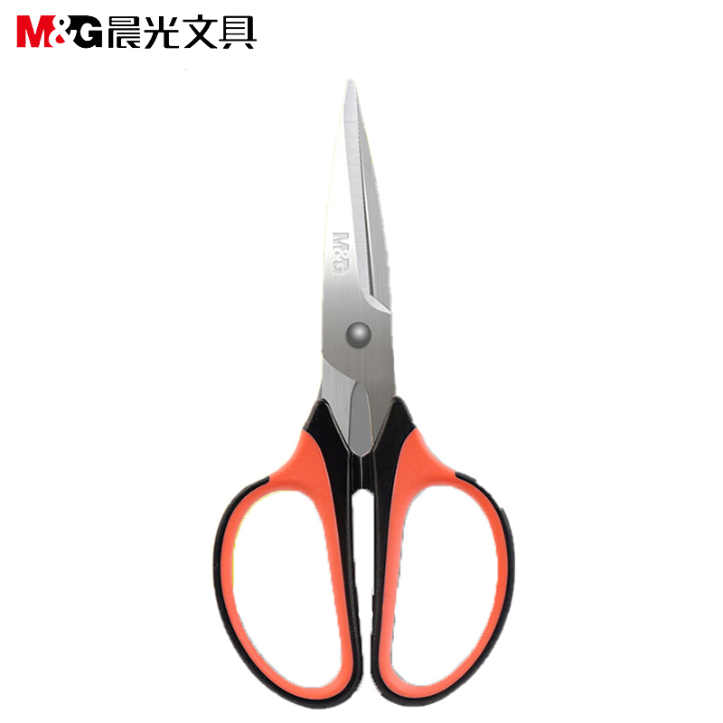 晨光 190mm家用强力剪刀 厨房生活手工剪纸刀 软胶手柄舒适 办公剪子 红色单把装ASSN2245