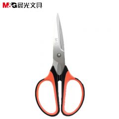 晨光 190mm家用强力剪刀 厨房生活手工剪纸刀 软胶手柄舒适 办公剪子 红色单把装ASSN2245