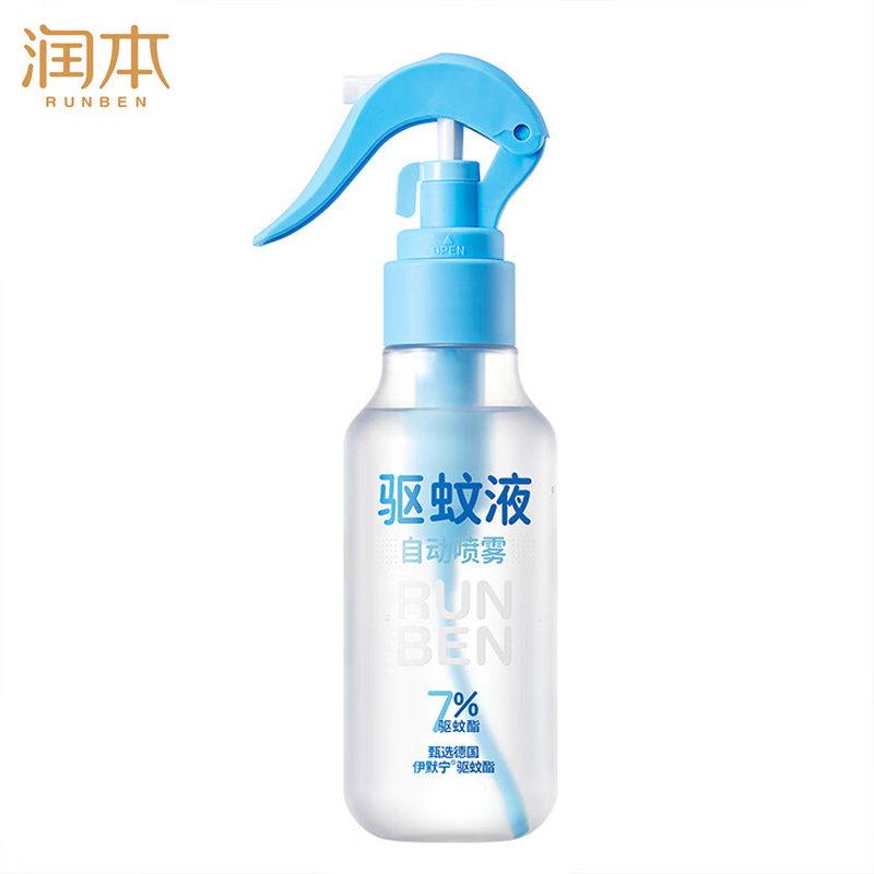 润本（RUNBEN） 驱蚊液驱蚊喷雾180ml儿童防蚊喷雾花露水7%驱蚊酯无酒精无香型