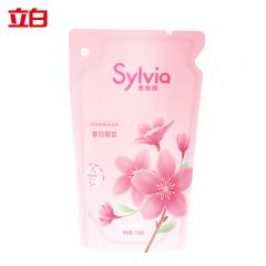 立白（Liby）机洗手洗花香低泡持久留香补充替换装 香维娅春日樱花洗衣液700g