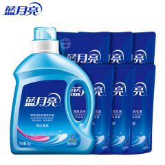 蓝月亮 薰洁瓶2kg+薰洁袋1kg×6亮白增艳低泡易漂