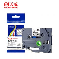 天威 TZw111 标签色带适用兄弟标签机色带覆膜标签标签打印机色带不干胶标签纸 6mm 支