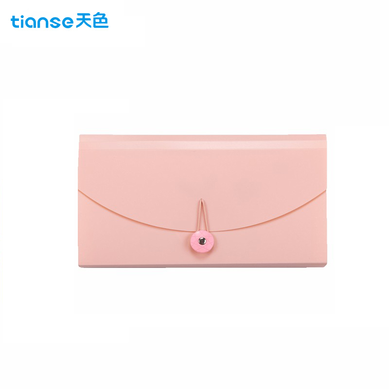 天色（TIANSE）TS-1821 13格票据包 樱花粉