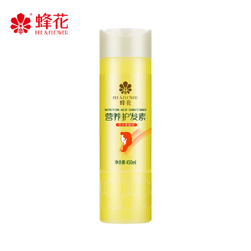 蜂花（BEE&FLOWER）小麦蛋白营养柔顺护发素450ml修护毛躁干枯补水