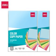 得力（deli） 25包/箱 7757复印纸浅蓝色彩色打印纸儿童手工DIY折纸剪纸彩纸非硬卡纸