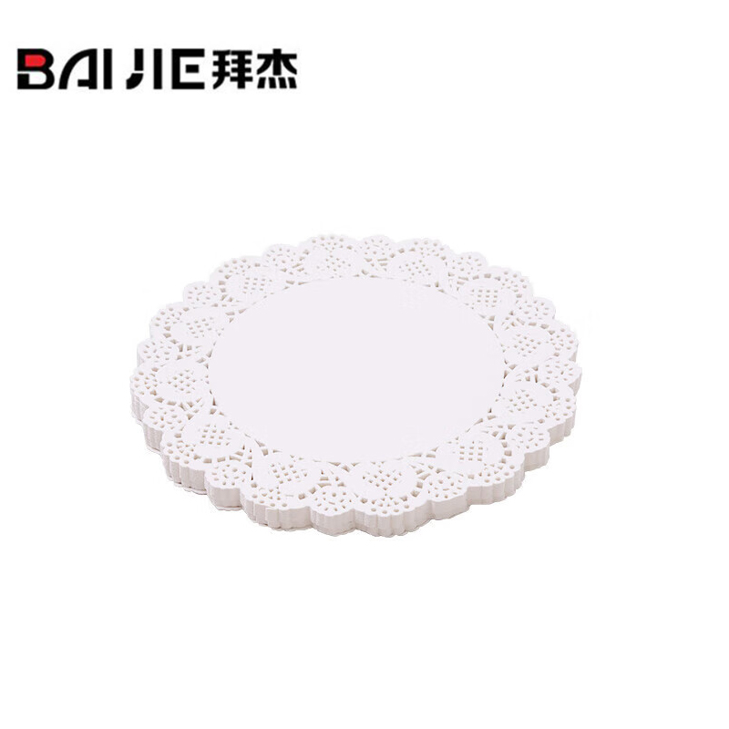 拜杰（Baijie） XG-73一次性花边吸油纸食物吸油纸汤煲汤食物垫纸烘焙用纸26cm 250张