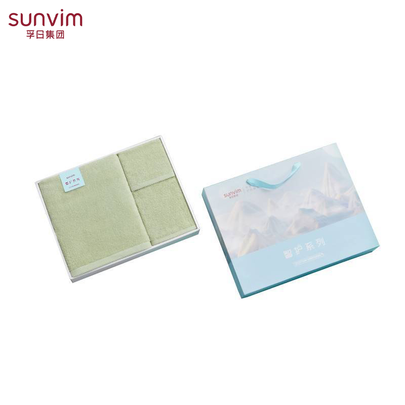 孚日家纺（SUNVIM） 心悦旅程礼盒系列细腻亲肤纯棉毛巾(GJ) 三套装礼盒颜色随机发货