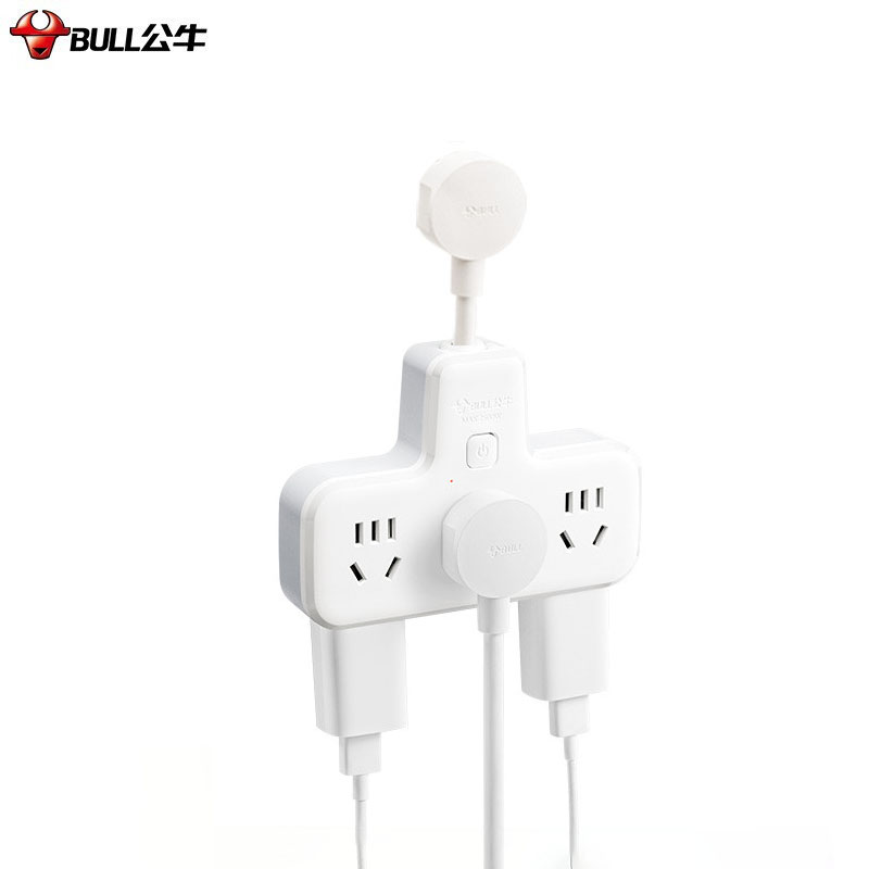 公牛（BULL） 品字形一转六插座电源转换器/转换器/插排/插线板 6位总控 GN-9733K