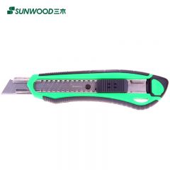 三木（SUNWOOD） 91027 大号防滑护套美工刀 1把 颜色随机 裁纸刀/壁纸刀/拆箱刀/模型刀/手工刀/切割刀/快递刀办公用品家用