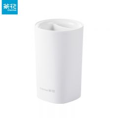 茶花（CHAHUA）艾特斯简约卫浴牙刷架子浴室置物架纯白简约磨砂收纳架257003 一个装