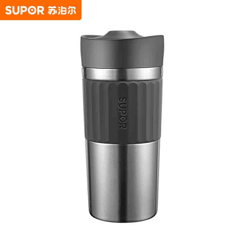 苏泊尔（SUPOR） KC42HV10保温杯智能钛杯车载旅行咖啡杯水杯星河灰420ml