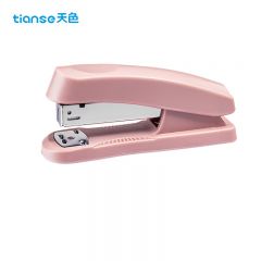 天色（TIANSE） 标准订书机 中号订书器经典耐用装订器按键式 办公用品 TS-0212 粉色
