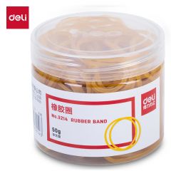得力（deli） 筒装耐用橡胶圈/橡皮筋/牛皮筋 高弹力不易断 财务办公用品 3214