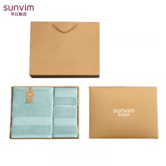 孚日家纺（SUNVIM） 亚特兰斯系列纯棉毛巾礼盒颜色随机发货三套装礼盒