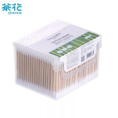 茶花（CHAHUA） 棉签500支双头坚韧竹轴化妆棉棒310002