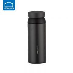 乐扣乐扣（LOCK&LOCK） 保温杯水杯316不锈钢保温茶杯茶水分离水瓶大容量便携杯子 450ML 黑色LHC4212
