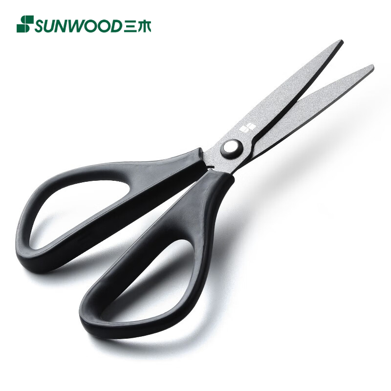三木（SUNWOOD） MC33 175mm特氟龙剪刀 黑色 名匠系列 防粘防锈办公剪子家用裁缝剪美工剪手工剪裁纸剪纸刀