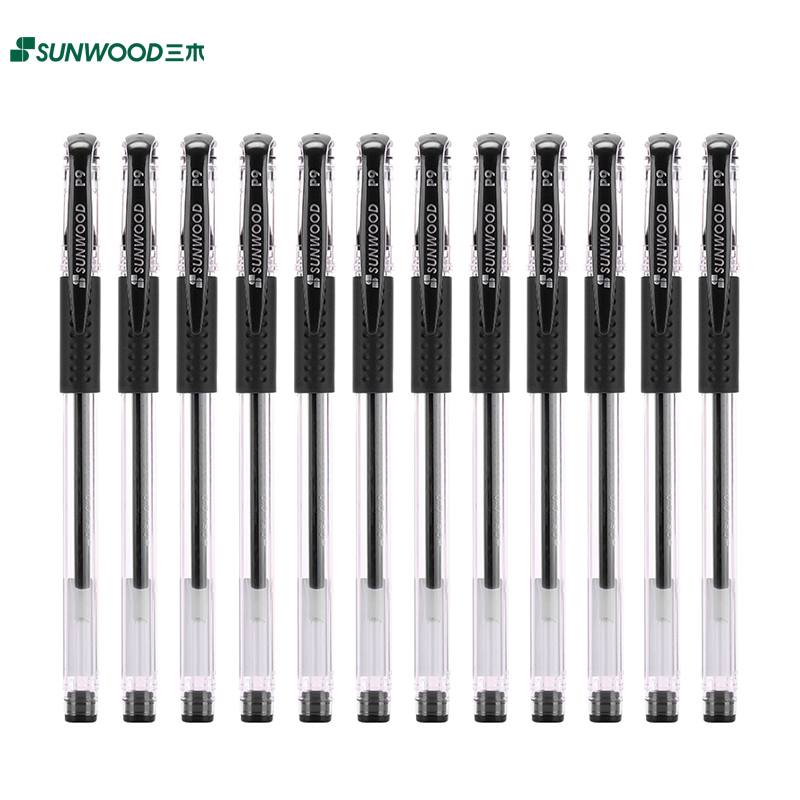 三木（SUNWOOD） P9子弹头中性笔黑0.5mm12支/盒（计价单位：盒）