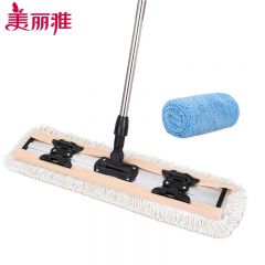 美丽雅（MARYYA）平板拖把配纤维拖布1张大面板加长款 HC050464
