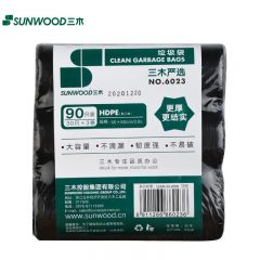三木（SUNWOOD）    6023 垃圾袋 50*60cm 3卷90只 黑色 (计价单位：包)
