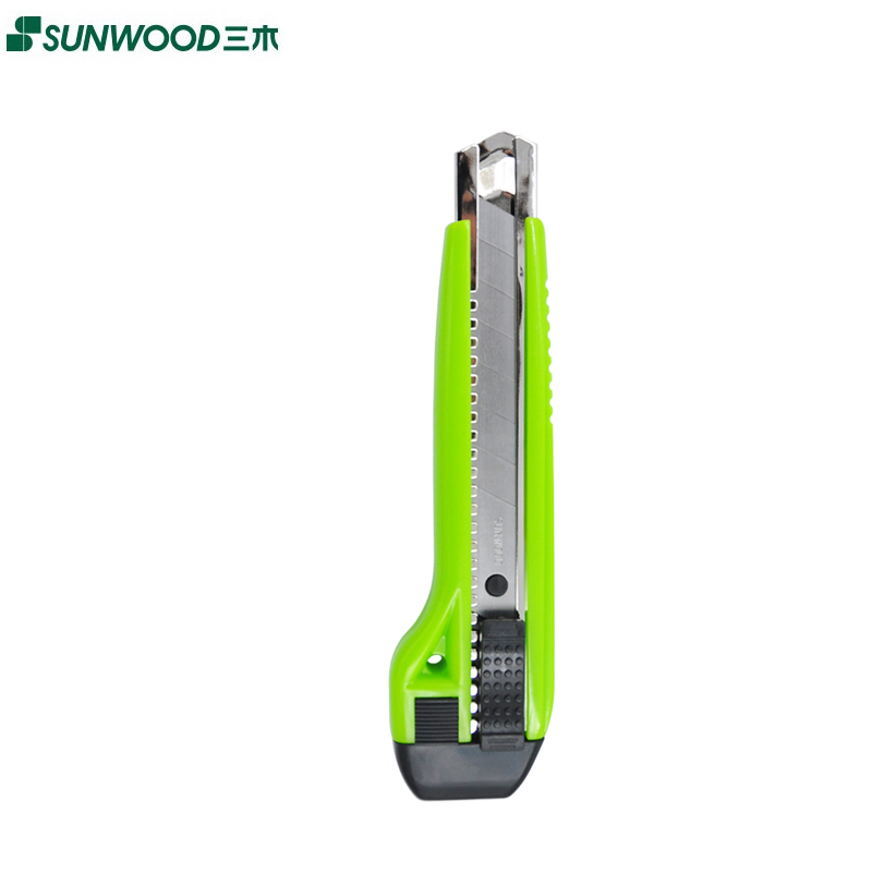 三木（SUNWOOD） 91023 大号美工刀 绿色 金属护套 裁纸刀/壁纸刀/拆箱刀/模型刀/手工刀/切割刀/快递刀办公用品家用
