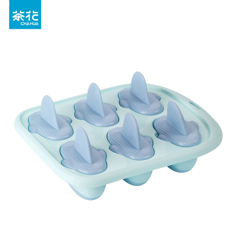 茶花（CHAHUA）雪糕模具家用冰棒冰棍冰淇淋冰糕冻冰块儿童磨具 鲸鱼易取冰棒模 颜色随机 E08002