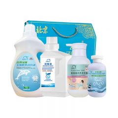 洗得宝 洗护清洁4件套A款5kg洗衣液2kg+内衣洗衣露700ml+衣物消毒液1L