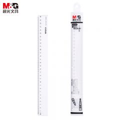 晨光(M&G) 文具30cm透明塑料学生直尺 考试办公绘图制图刻度尺子 单把装ARL96005