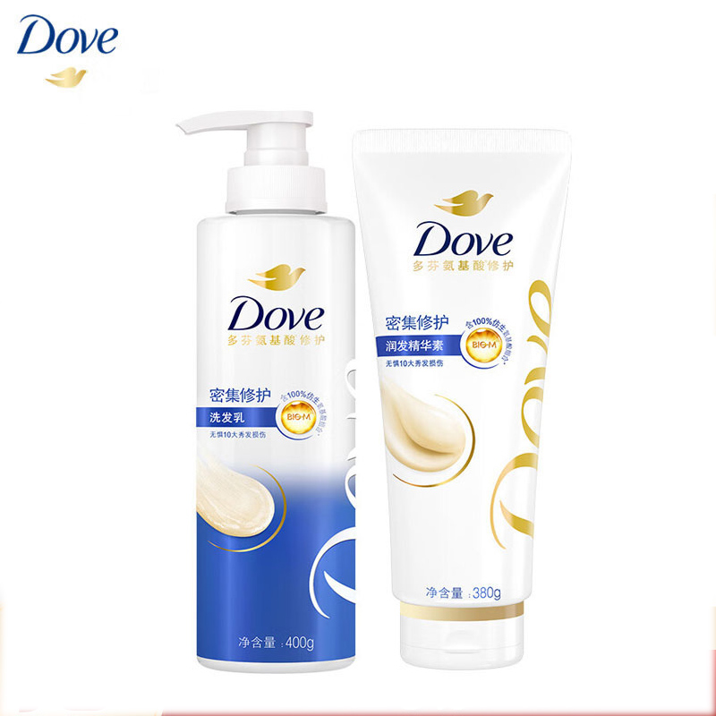 多芬（Dove） 密集滋养洗护套装 洗发乳400g+护发素380g 修护干枯烫染受损发质