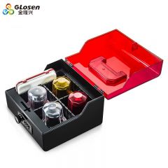 金隆兴（glosen） B8056 带锁印章盒 黑红色 密码锁法人章收纳财务印章盒印章收纳盒公章收纳盒印章包