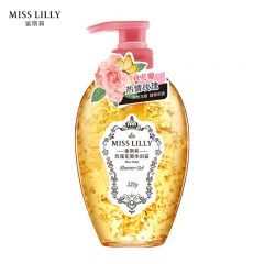 蜜斯莉（Miss Lilly）玫瑰香氛沐浴露520g 天然花瓣无皂基氨基酸沐浴乳持久留香