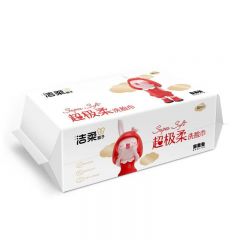 洁柔（C&S）超极柔含桑蚕丝奈美兔洗脸巾 80抽/包