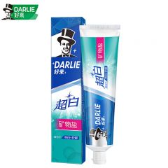 好来（DARLIE）原黑人牙膏超白矿物口腔护理洁白牙齿牙渍清新口气 矿物盐 140g