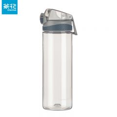 茶花（CHAHUA）塑料杯水杯运动随身随手杯身Tritan材质050001 灰色-620ML