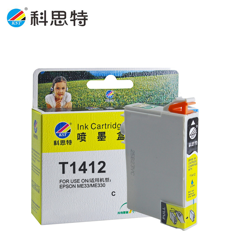 科思特 K T1412墨盒适用爱普生ME33/ME35/ME85ND/ME330蓝色专业版