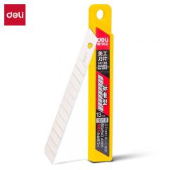 得力（deli） 2012美工刀片 小号银色 10片装 SK5合金钢裁纸刀片/办公用品 便携装