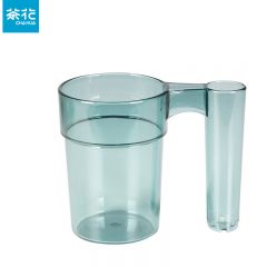 茶花（CHAHUA） 054003简约漱口杯家用刷牙杯情侣儿童牙刷杯洗漱杯牙 倍乐带插槽口杯绿色