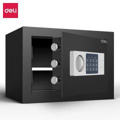 得力(deli) 保险柜 高25cm小型入墙入柜保险箱 办公家用电子密码保管箱 92620
