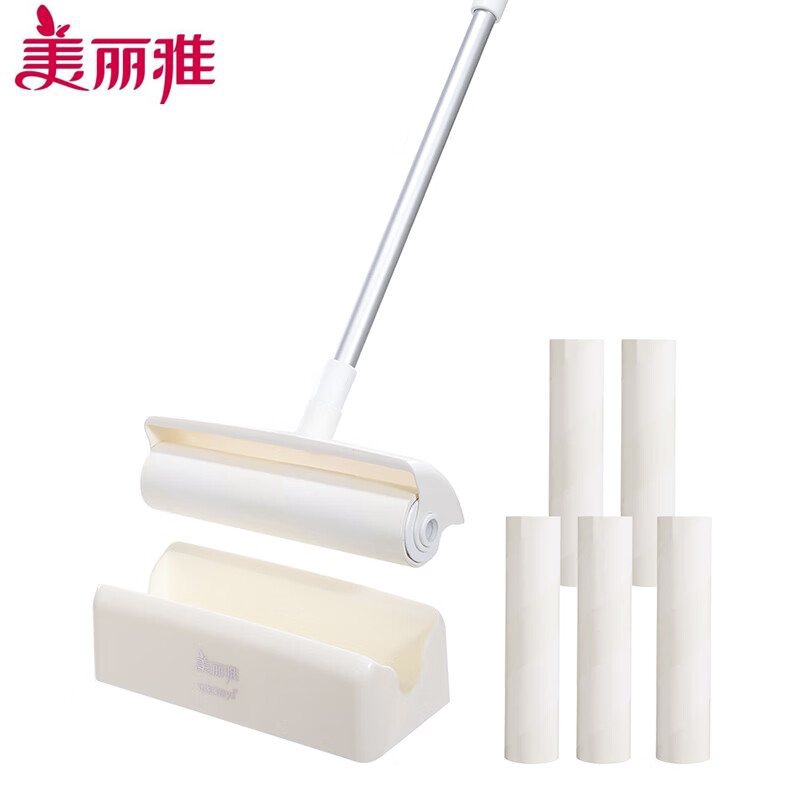 美丽雅（MARYYA） 粘毛滚长柄除尘器共360撕家用粘毛器衣服沙发窗帘可撕式滚毛除尘器滚猫毛狗毛多用型