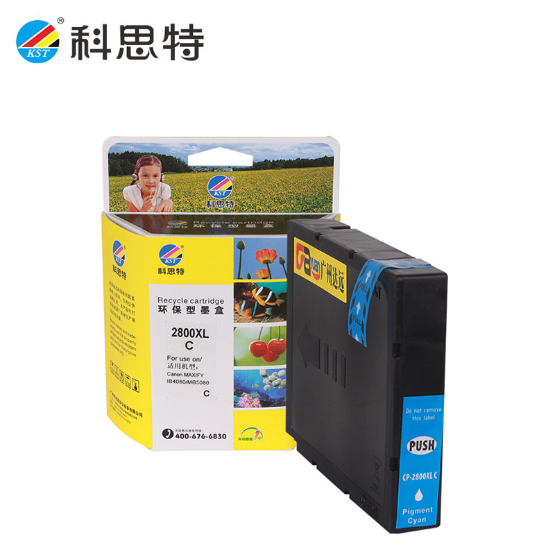 科思特（KST） PGI-2800XL C(带芯片） 蓝色墨盒  单只装